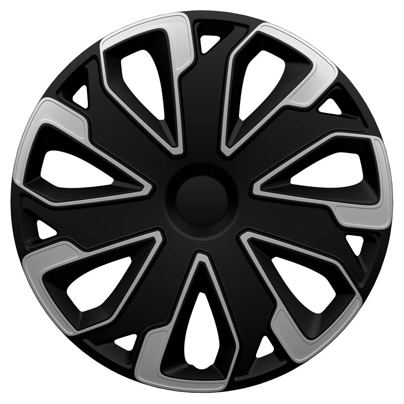 AutoStyle, Hjulkapsler, 4stk, Ultimo 14-tommer silver/black