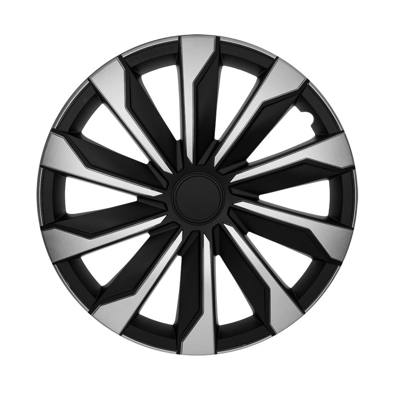 AutoStyle, Hjulkapsler, 4stk, Typhoon 14-tommer silver/black