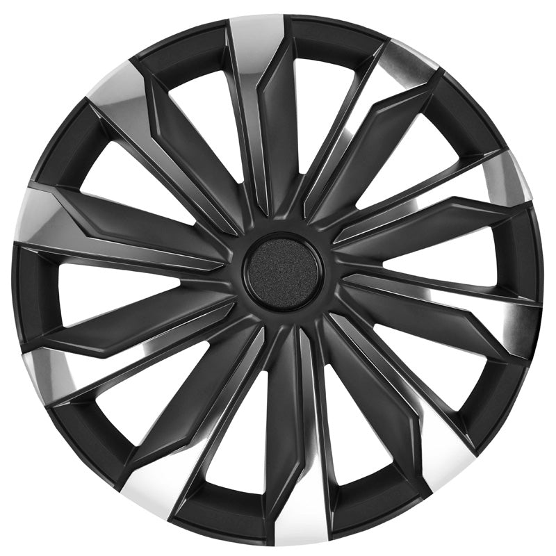 AutoStyle, Hjulkapsler, 4stk, Typhoon 15-tommer chrome/black