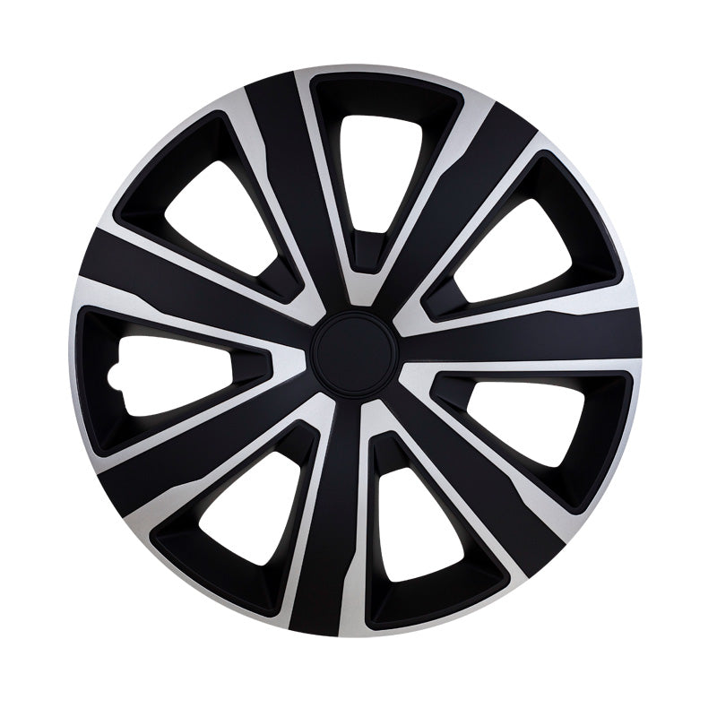 AutoStyle, Hjulkapsler, 4stk, Tenzo 15-tommer silver/black