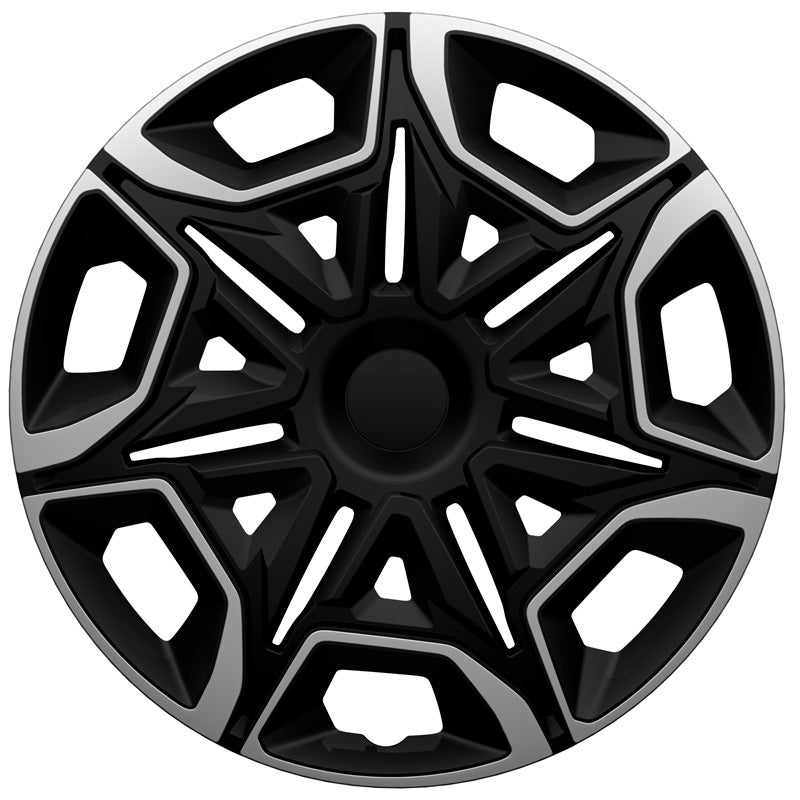 AutoStyle, Hjulkapsler, 4stk, Varido 15-tommer silver/black
