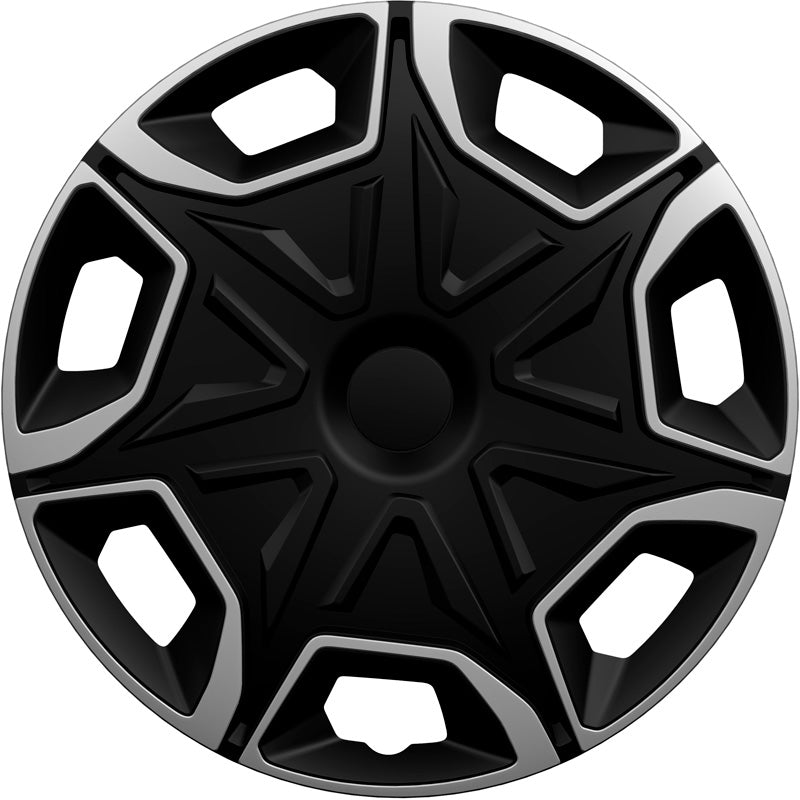 AutoStyle, Hjulkapsel, Blade, 14-tommer, sølv/sort, Sæt (4 stk.)