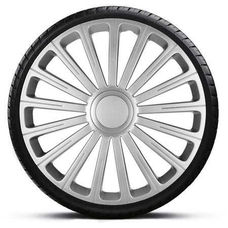 AutoStyle, Hjulkapselsæt, Radical 14-tommer sølv, 4 stk