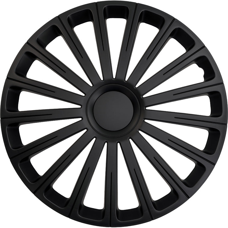 AutoStyle, Hjulkapsler 'Radical', 15-tommer, Sort, 4 stk