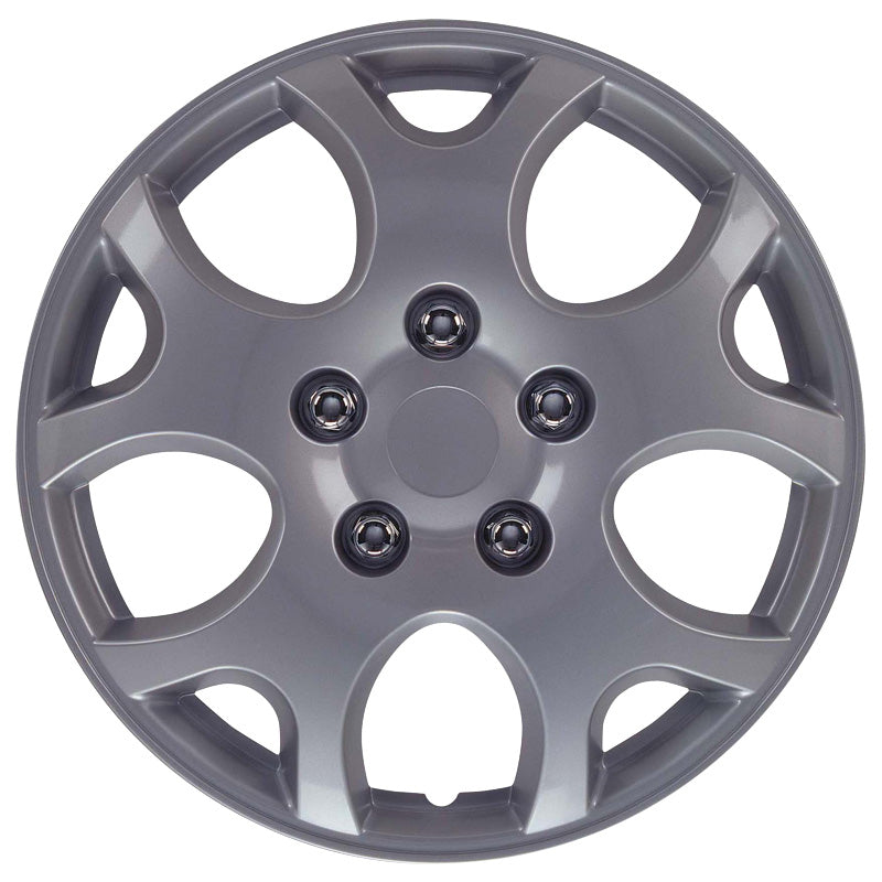 AutoStyle, Hjulkapsler, 4stk, Nebraska 15-tommer silver