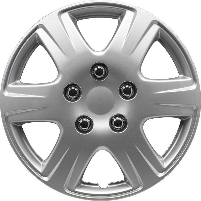 AutoStyle, Hjulkapsler, 4stk, Louisiana 15-tommer silver