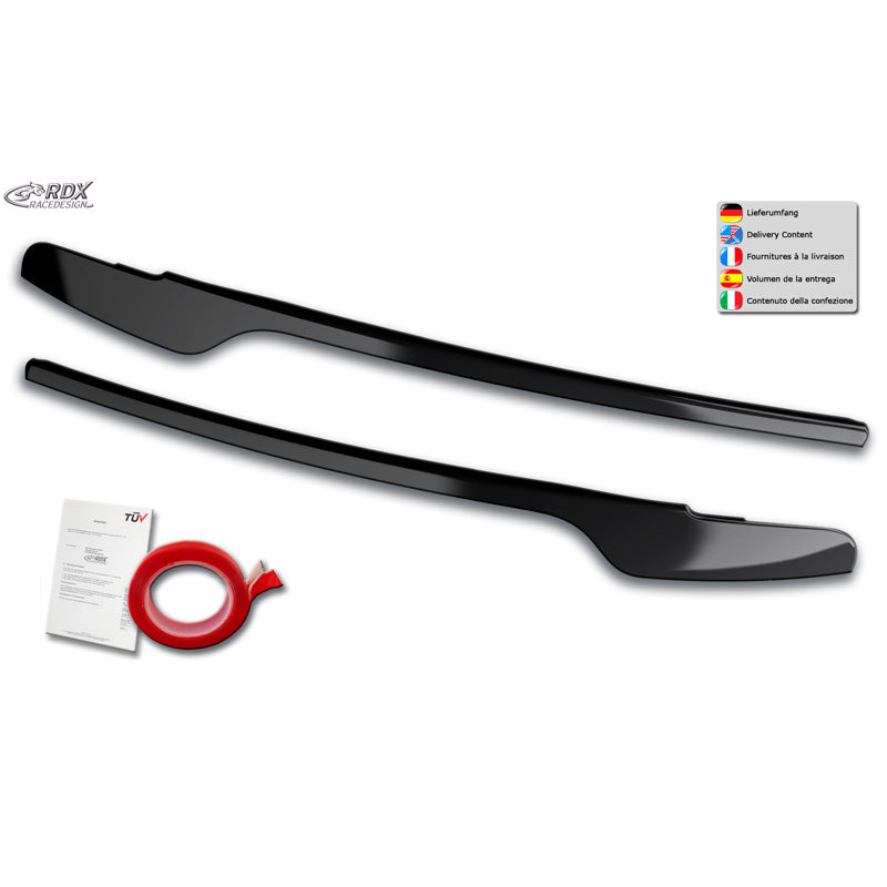 RDX Racedesign, Øjenskygger, ABS Gloss Black, Passer til Audi A4 (B8) Sedan/Avant Facelift 2011-2015, TÜV-godkendt