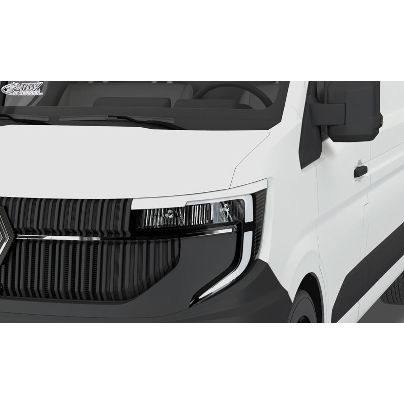 RDX, Øjenskygger, ABS Blank Hvid, passer til Renault Master IV (2024-) / Nissan Interstar (2024-)