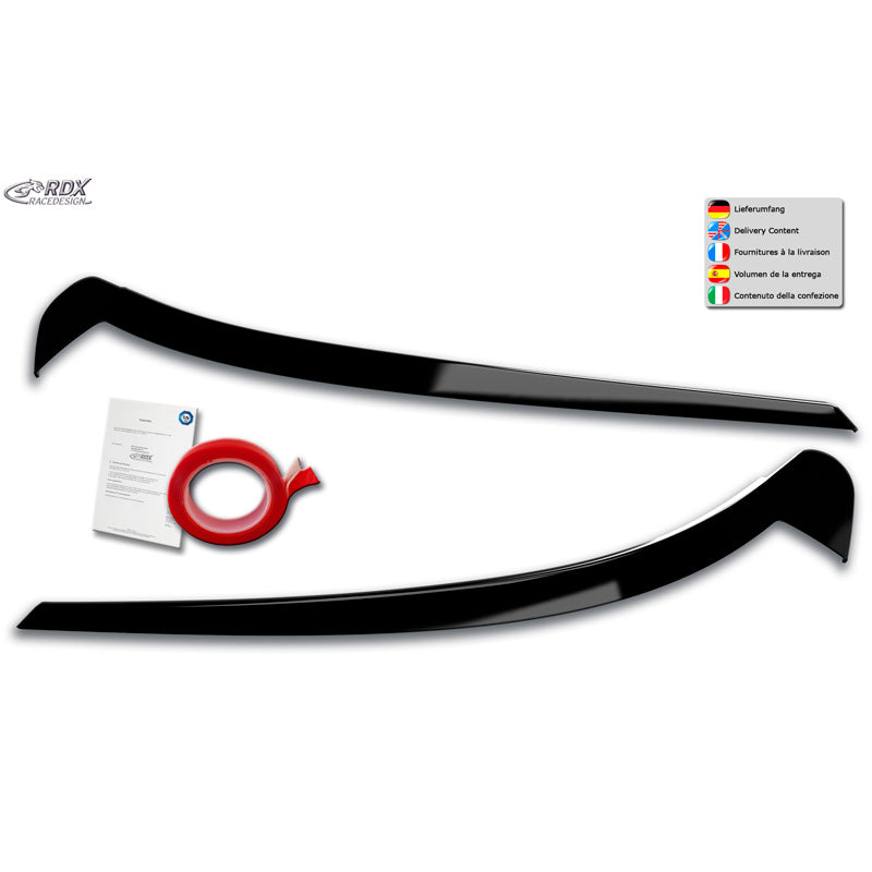 RDX Racedesign, Øjenskygger, passer til Volkswagen ID.3 2020- (ABS Gloss Black)