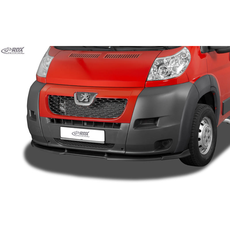 RDX, Frontspoiler VARIO-X, passer til Peugeot Boxer / Fiat Ducato / Citroën Jumper (2006-2014) med skærmforstørrer