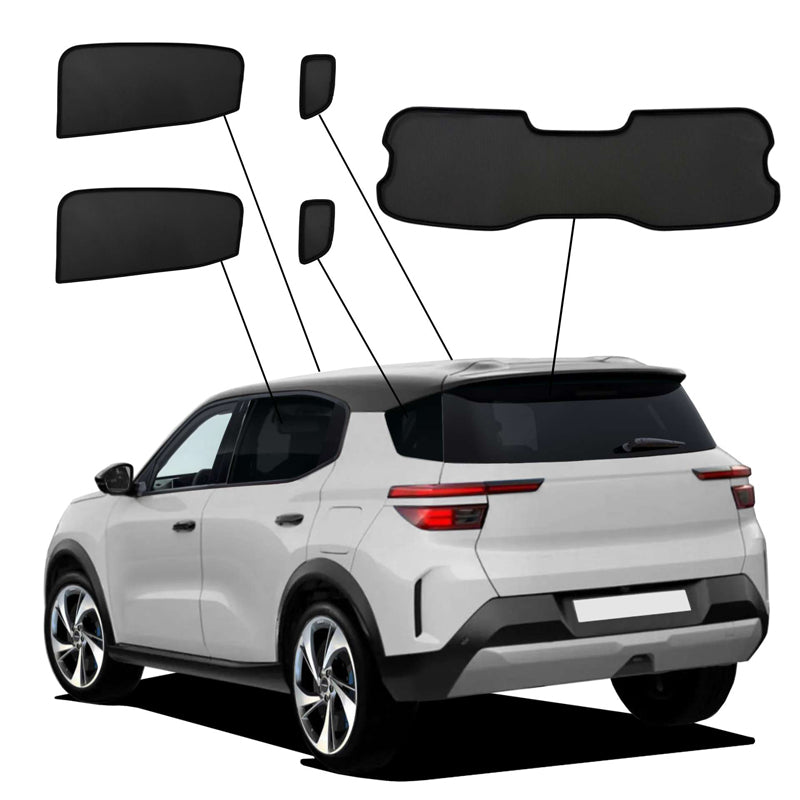SunClip, Solgardin og Privatlivsbeskyttelse, passer til Opel Frontera (OV24) (2024-) & Citroën C3 Aircross II (SJ) (2024-)