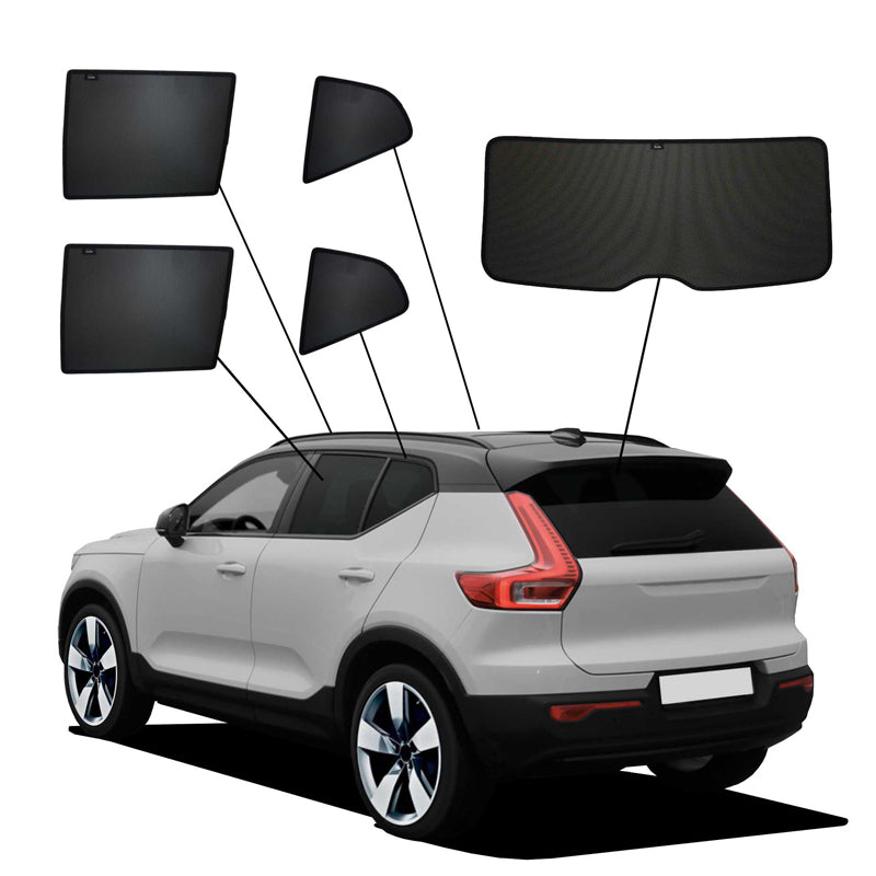 SunClip, Solbeskyttelse & Privatlivsskjerm, passer til Volvo XC40 (2017-) & EX40 (2024-)