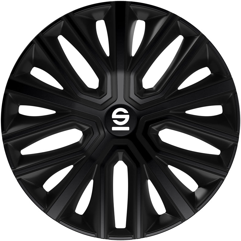 Sparco, Hjulkapsler Modena, Sort, 16-tommer, Sæt med 4 stk.