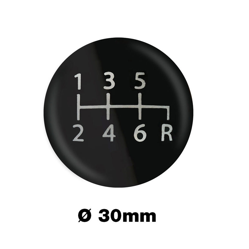 Simoni Racing, Gearknap Klistermærke - 1-6 Gear (omvendt nederst højre) Ø30mm