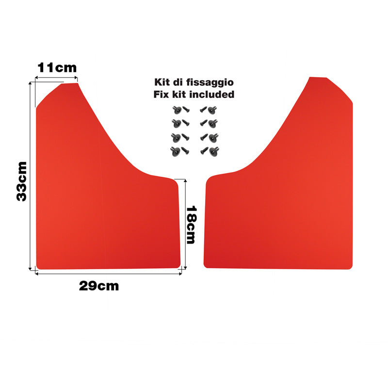 Simoni Racing, Stænklapper, Rød ABS, 2 stk.
