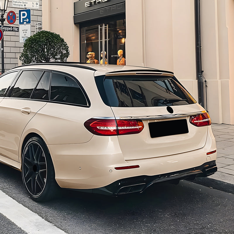 AutoStyle, Tagspoiler, Blank Sort, passer til Mercedes E-Class W213 Kombi (2016-2023)