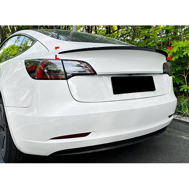 AutoStyle, Bagspoiler, Glanssort ABS, Passer til Tesla Model 3 (2017- inkl. Facelift)