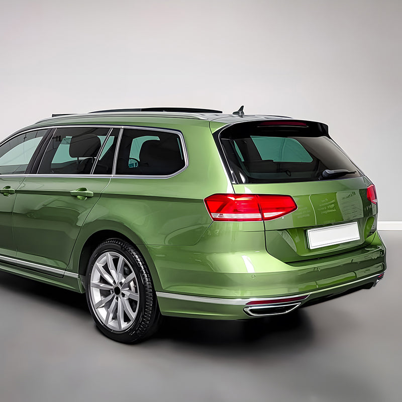 AutoStyle, Tagspoiler, 3-delt, Blank Sort, passer til Volkswagen Passat 3G Variant (2014-2023)