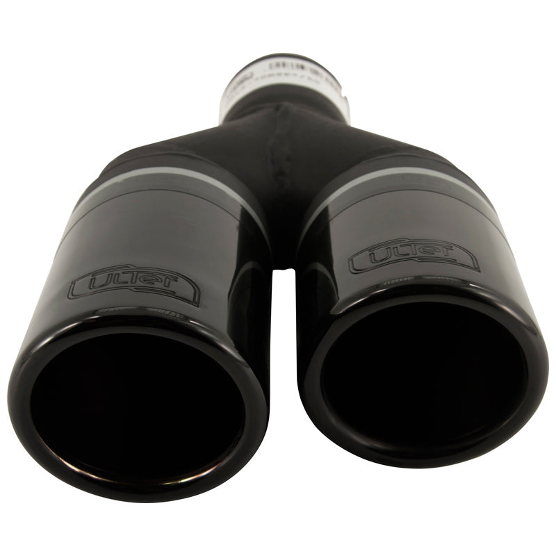 Ulter Sport, Rørhale (right) - Double Round Ø70mm - Length 200/180mm - Installation ->50mm - Inox Black